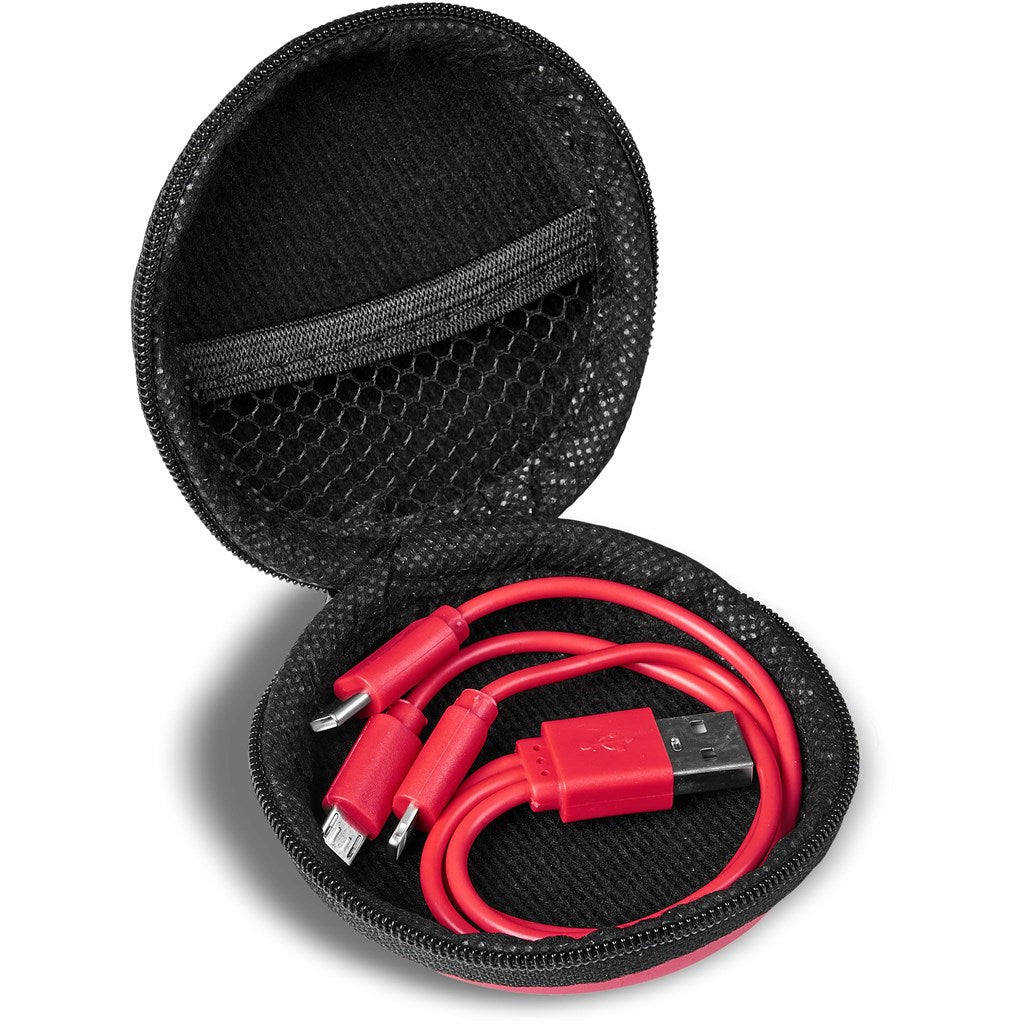 Sammy Tri-Cable in EVA Case RED