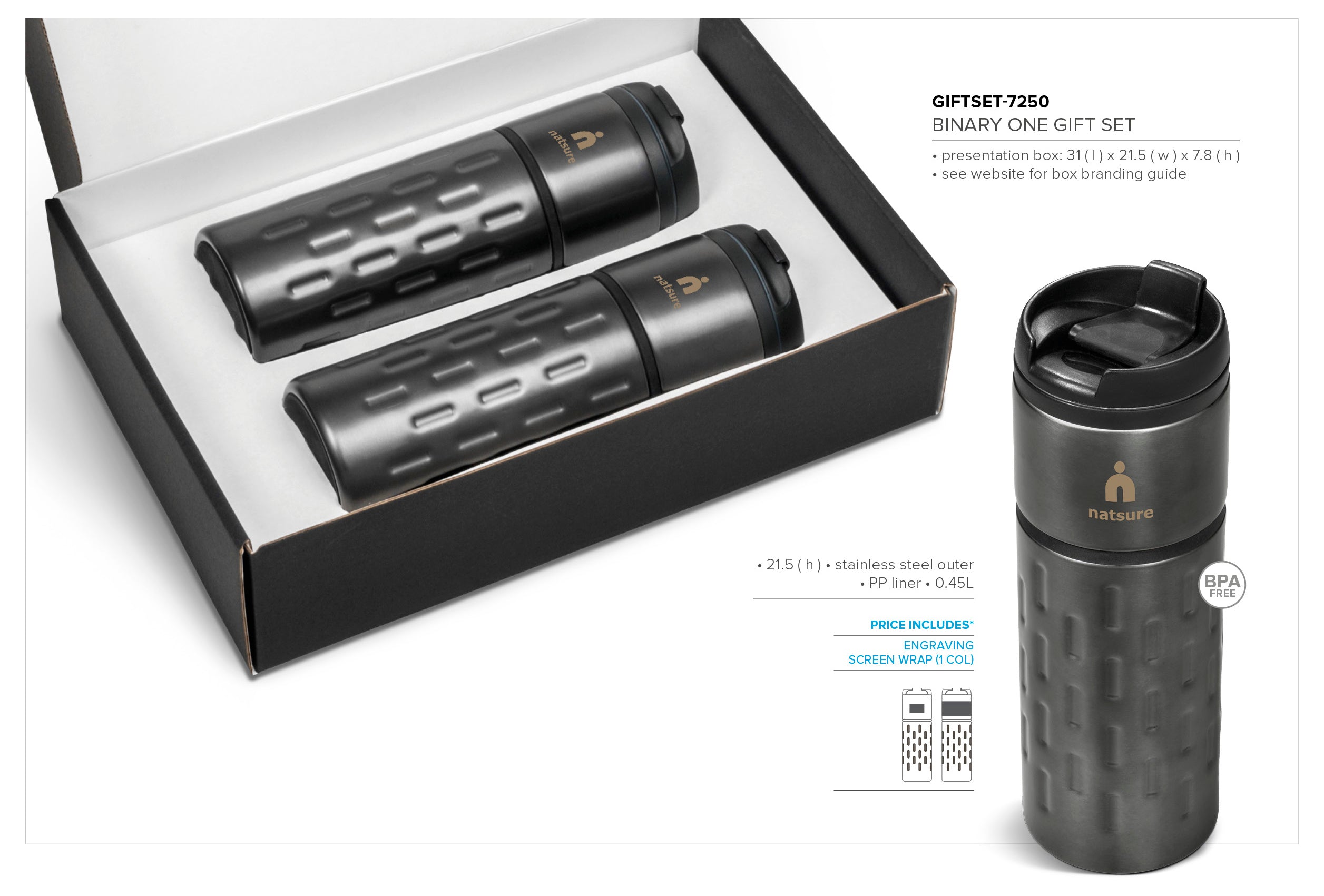 Serendipio Binary One Drinkware Gift Set