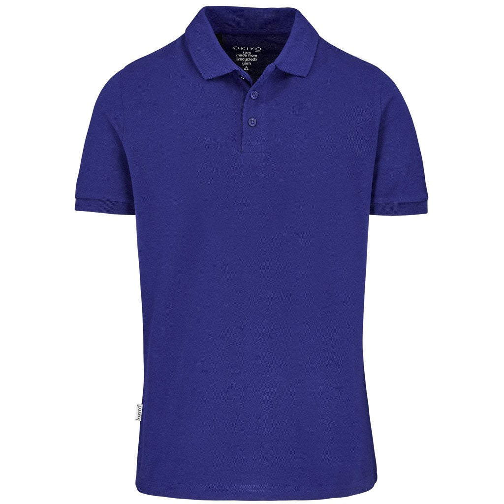 Mens Okiyo Tenyo Recycled Golf Shirt ROYAL BLUE