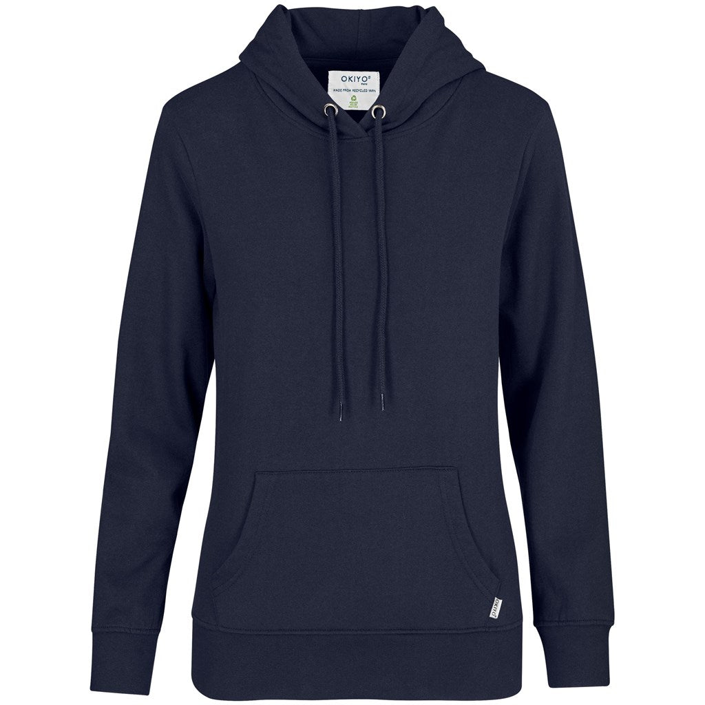 Ladies Okiyo Kaizen Recycled Hooded Sweater NAVY