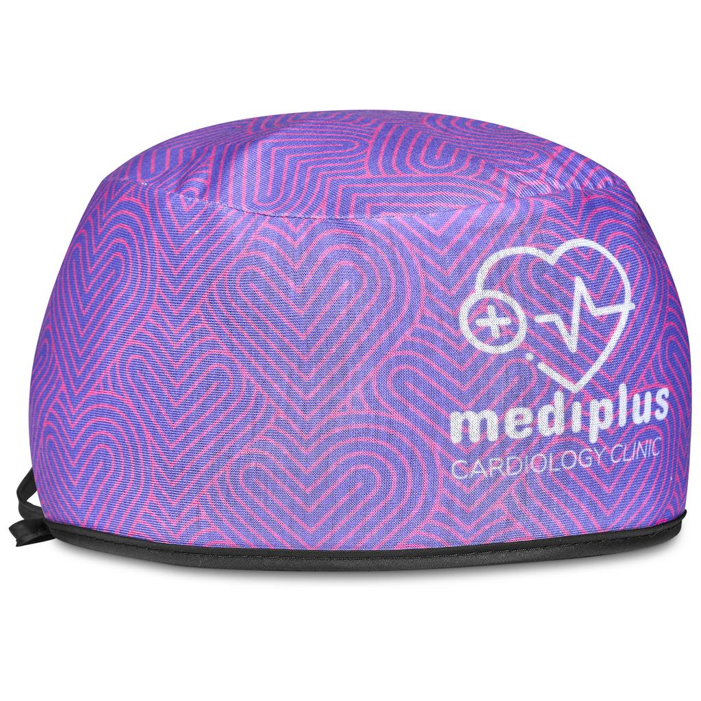 Sample Hoppla Halo Polyester Nurse Theatre Cap BLACK