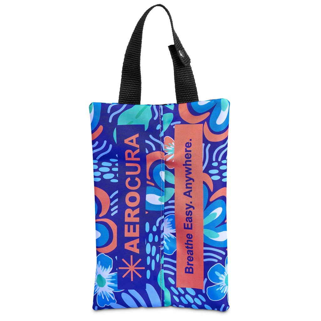 Pre-Printed Sample Hoppla Hanki Polyester Travel Tissue Pouch
