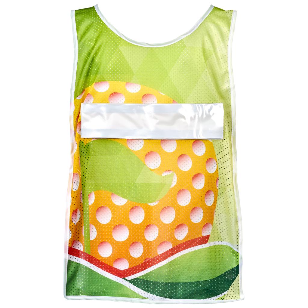 Pre-Production Sample Hoppla Jackal Polyester Caddy Bib with PVC Name Sleeve