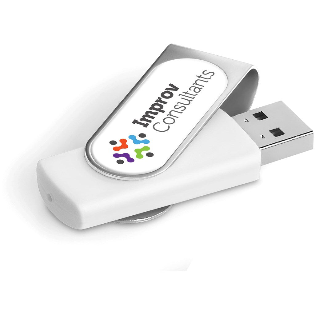 Axis Dome Flash Drive - 8GB 8GB SOLID WHITE