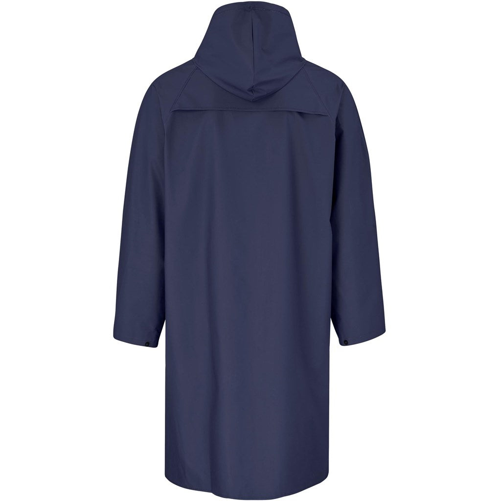 Light Duty Storm Rubberised Polyester/PVC Raincoat - Navy