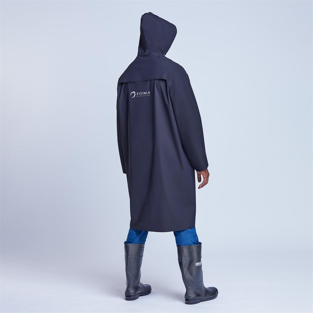 Light Duty Storm Rubberised Polyester/PVC Raincoat - Navy