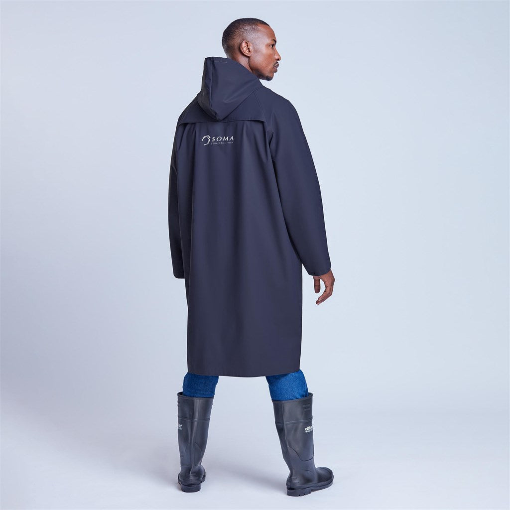 Light Duty Storm Rubberised Polyester/PVC Raincoat - Navy