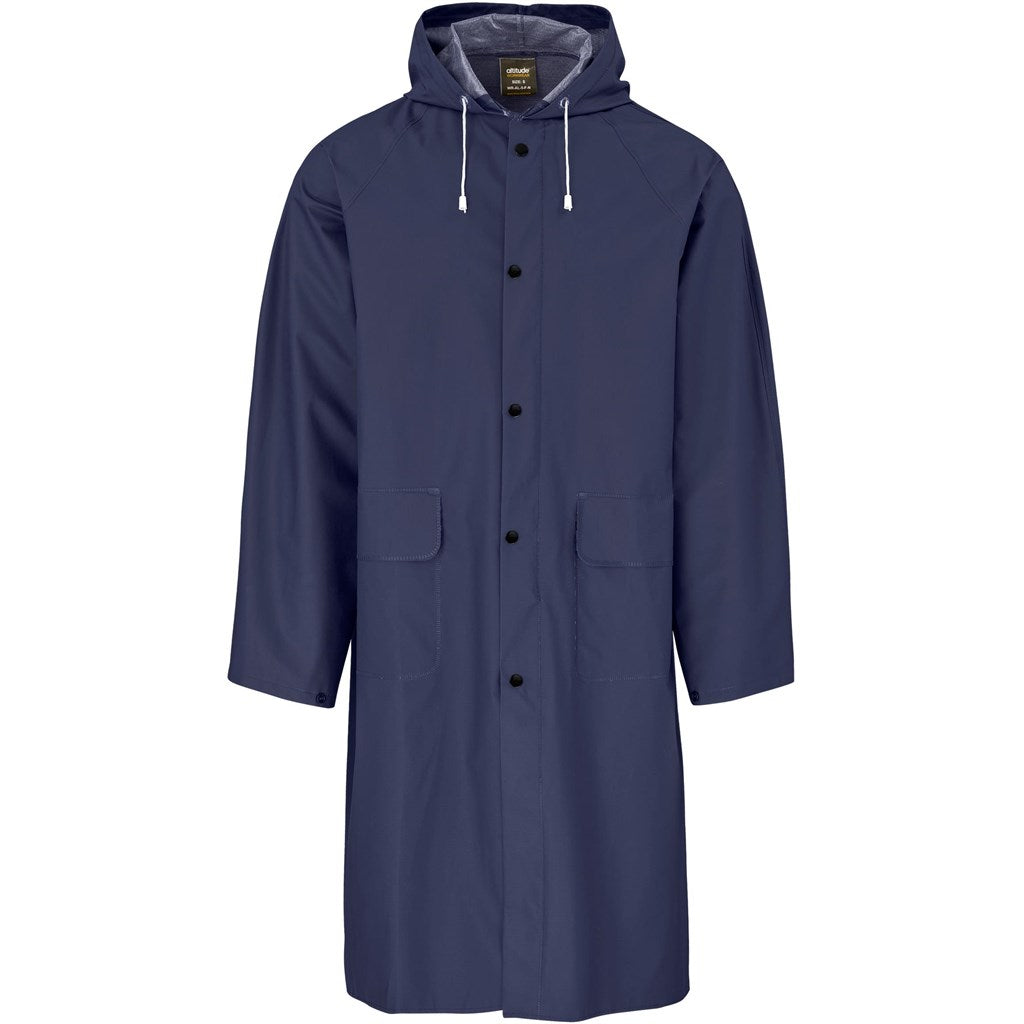Light Duty Storm Rubberised Polyester/PVC Raincoat - Navy NAVY