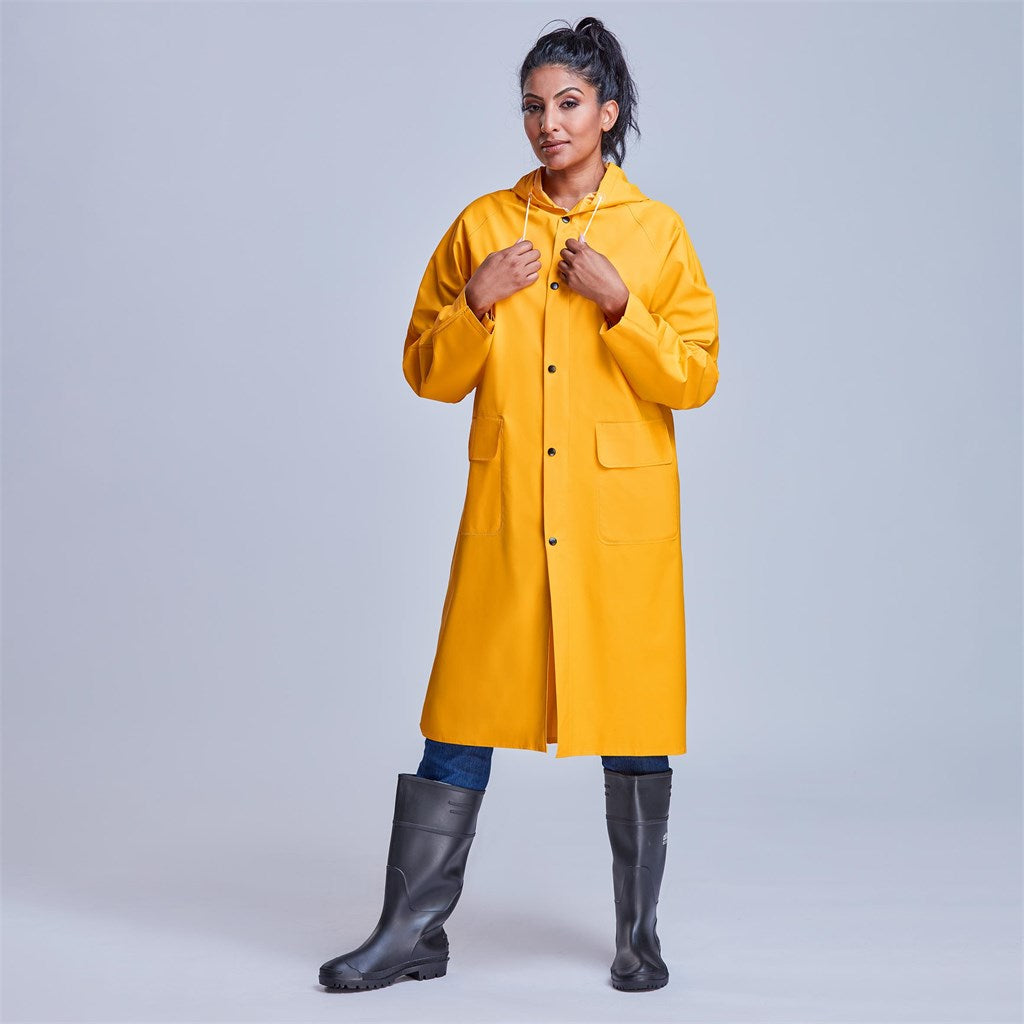Light Duty Storm Rubberised Polyester/PVC Raincoat - Navy