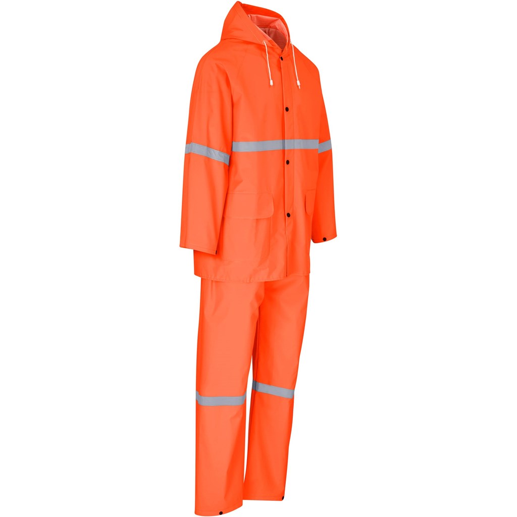 Light Duty Tornado Hi-Viz Reflective Rubberised Rainsuit - Navy