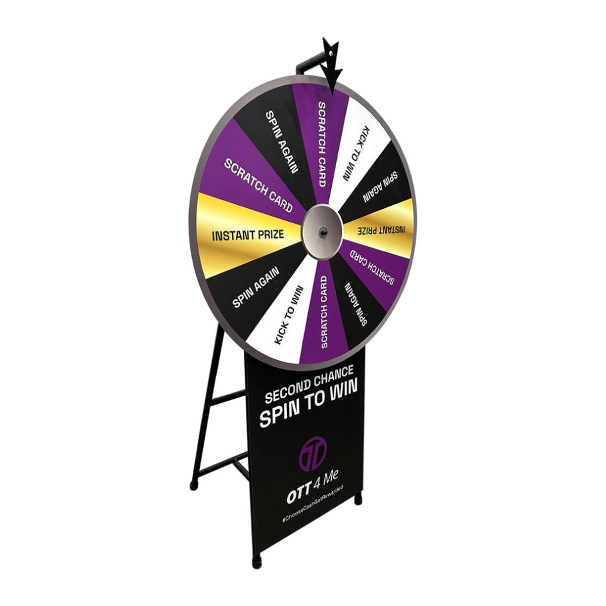 Branded Maxi Spinning Wheel with front base branding – view 4