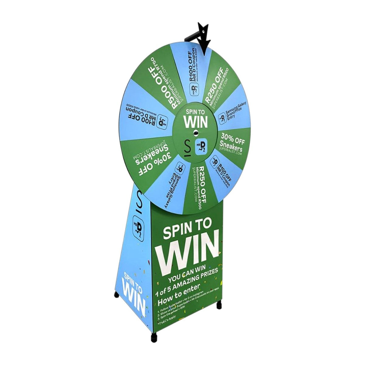 Branded Maxi Spinning Wheel with full wrap base – view 2