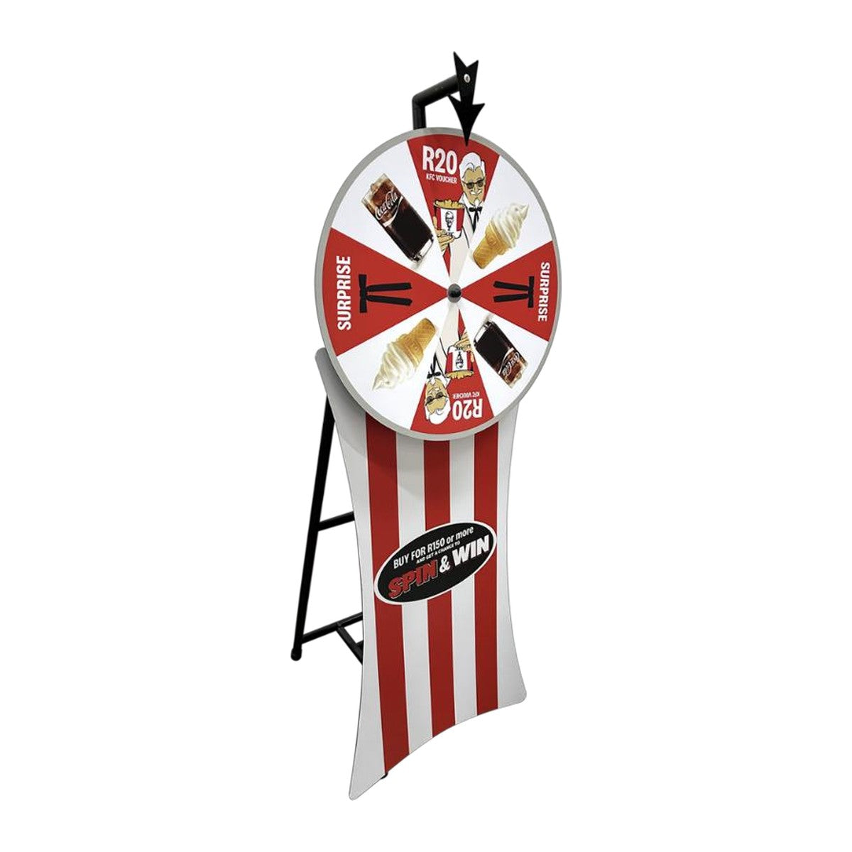 Branded Midi Spinning Wheel with front base branding