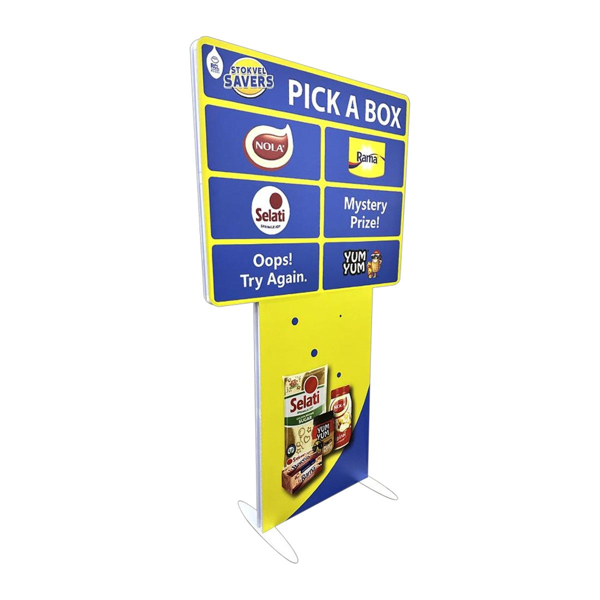 Branded Pick-a-Box Standee